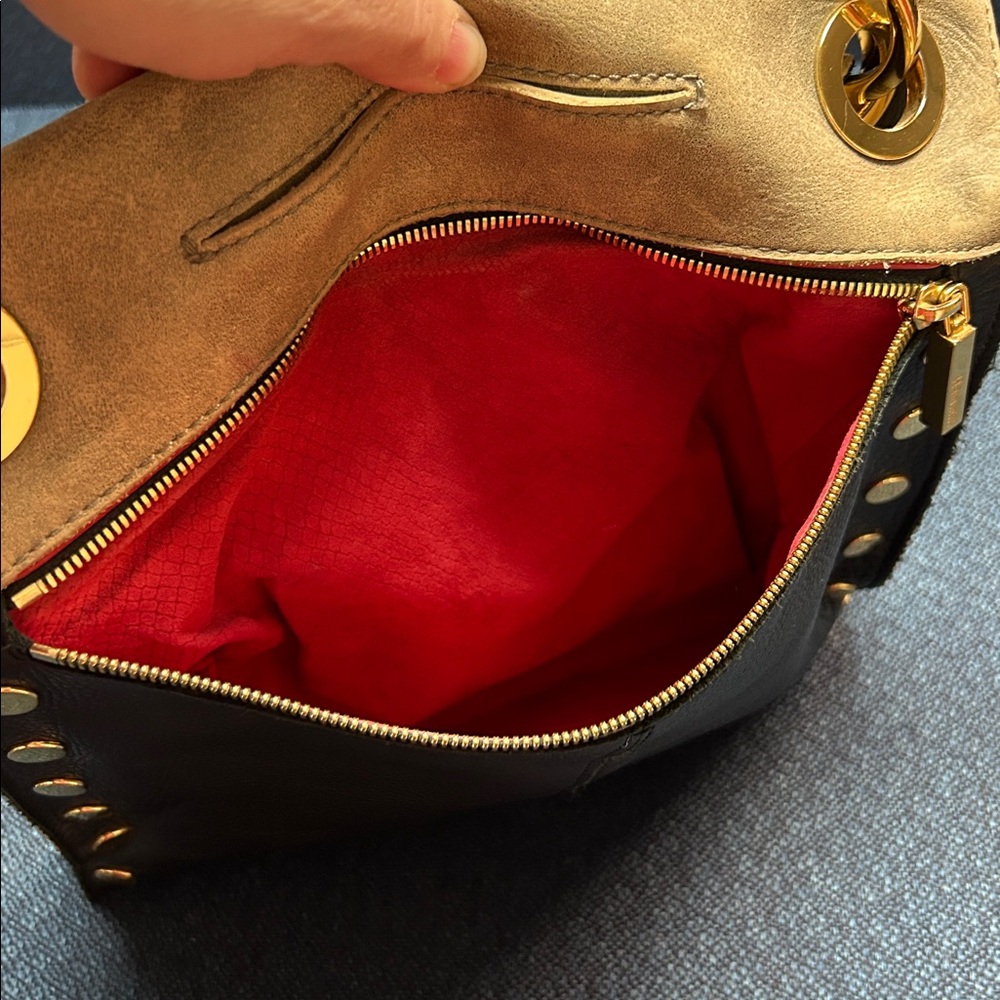 2942 Hammitt Crossbody Purse Shoulder Bag Leather  Gold Hardware - Picture 13 of 15